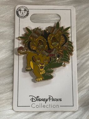 DISNEY LION KING SIMBA 3D TIKI MASK PIN